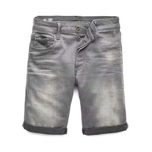 G-star Raw 3301 DENIM Gray Bi-contrast Hem Button down SLIM SHORTS W36 NWOT